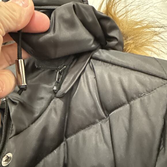 Kenneth Cole Women’s Diamond Quilted Puffer Down Parka Coat in Black Size XS - Picture 10 of 10